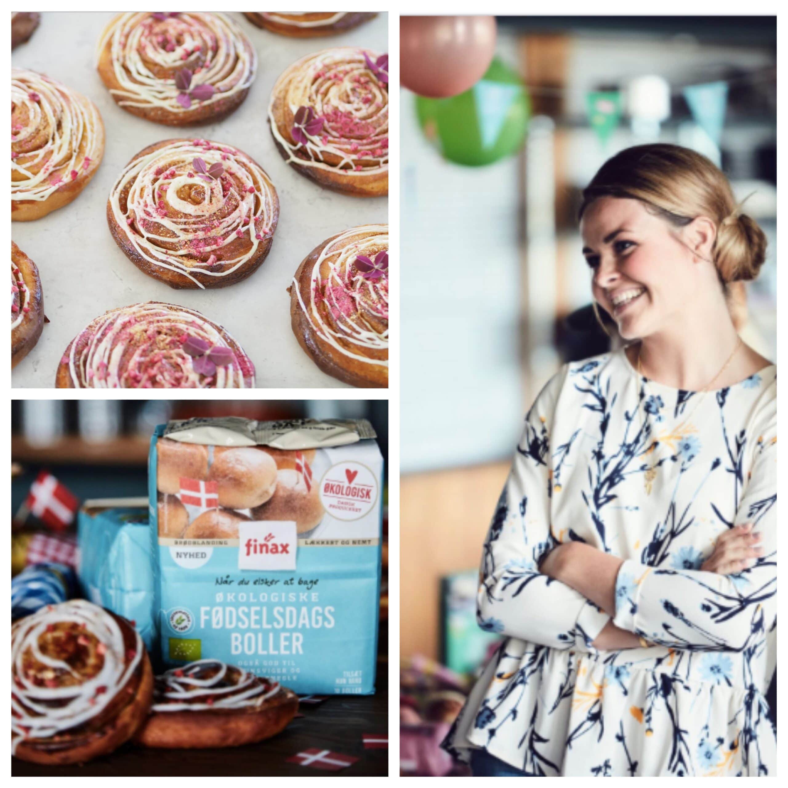 Feminine kanelsnegle med hindbær og hvid chokolade // FINAX