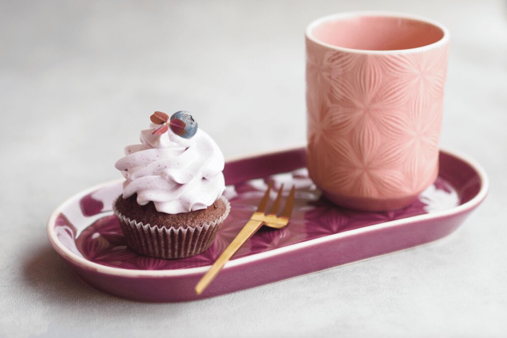 Chokoladecupcakes m. blåbær flødeskum