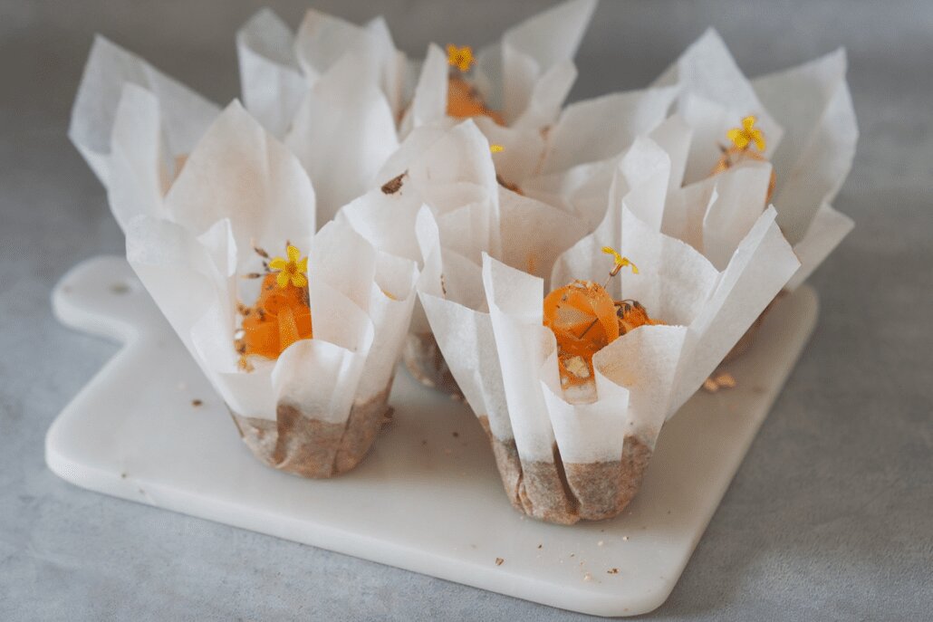 Klassiske gulerødsmuffins med en cremet vanilje frosting