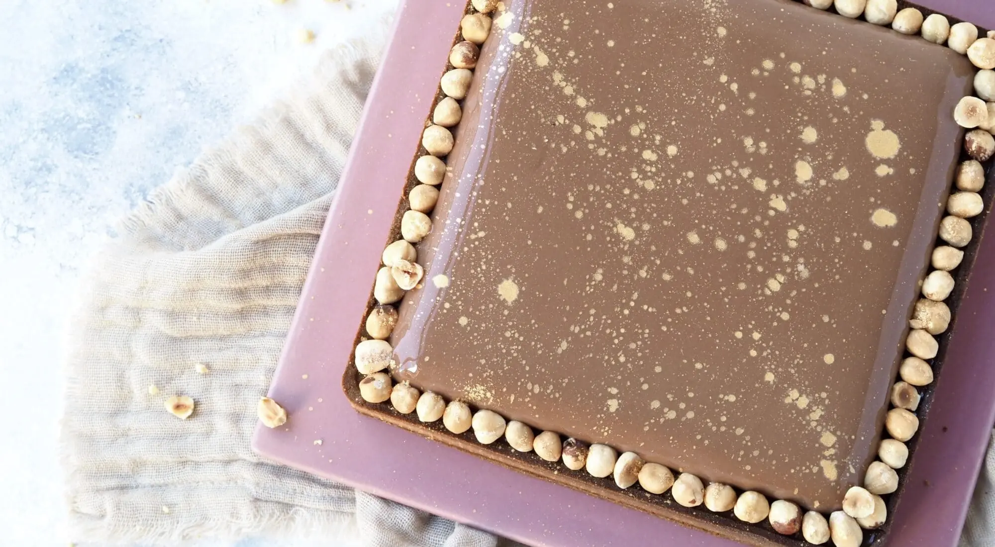 Mælkechokoladetærte med nougat