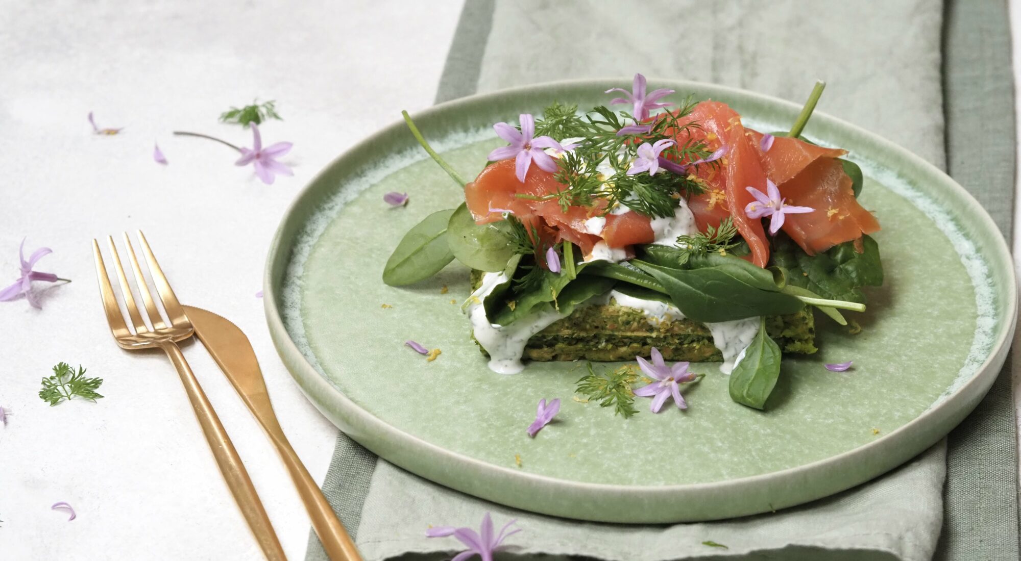 Glutenfri frokostvafler med laks