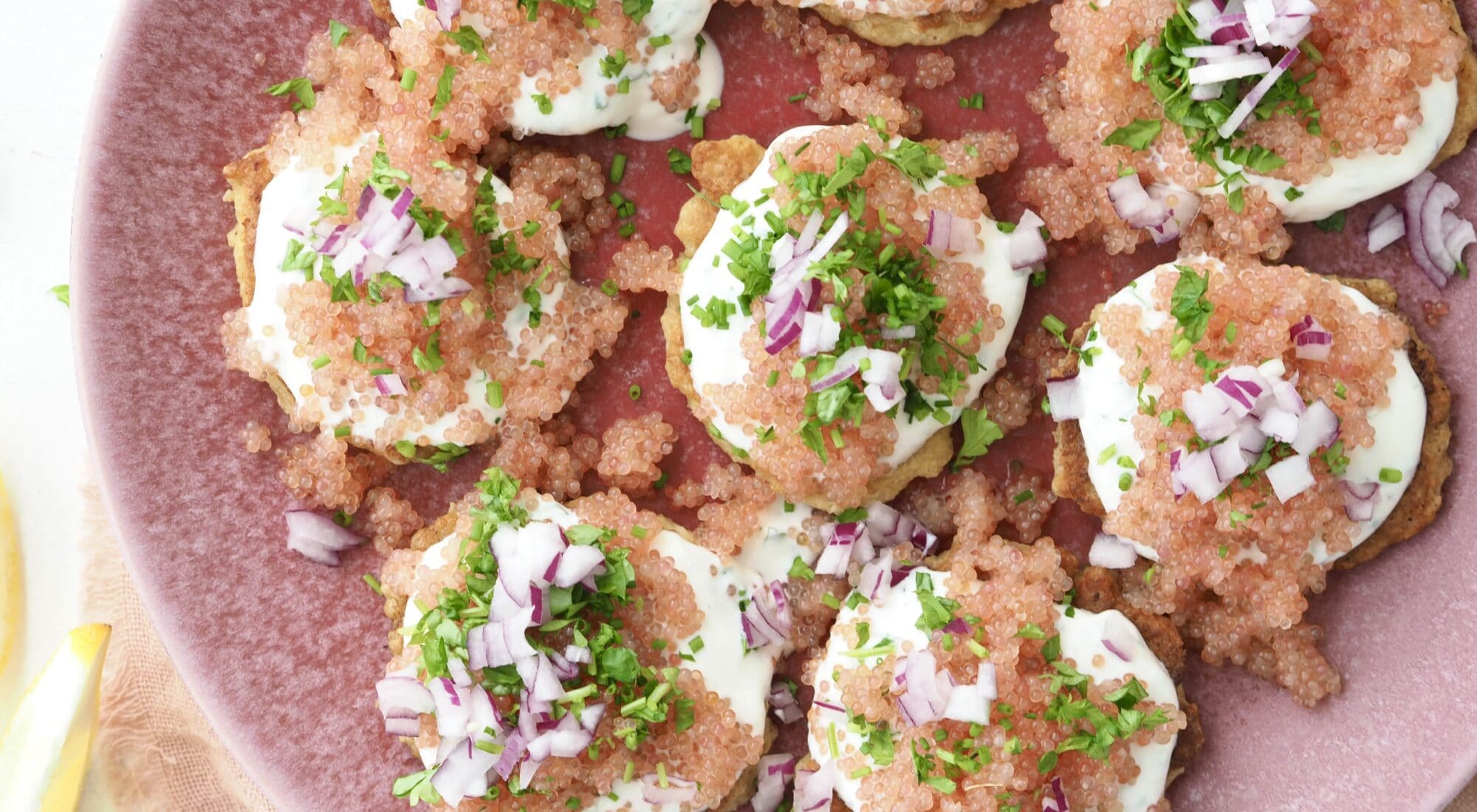 Glutenfri blinis med stenbiderrogn