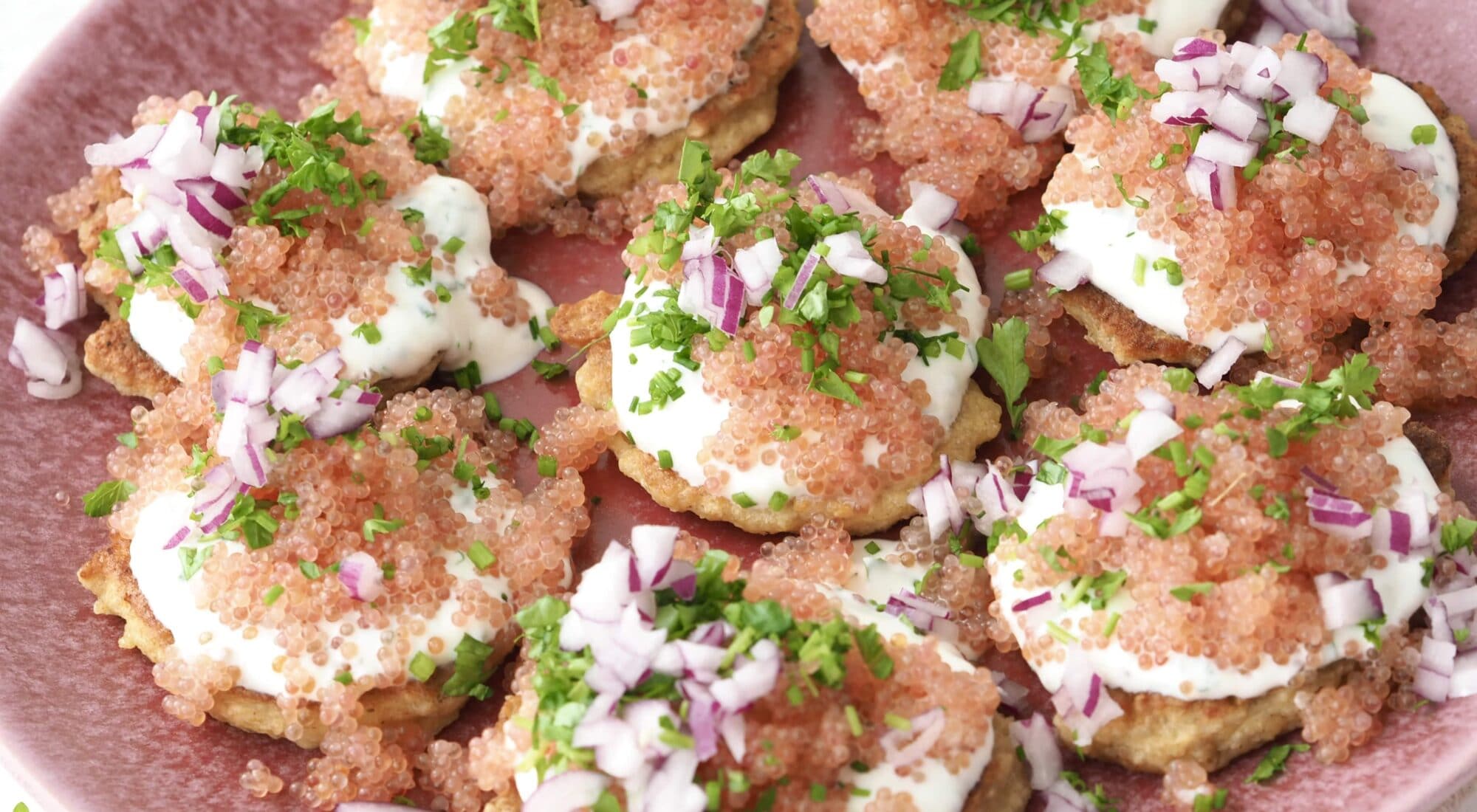 Glutenfri blinis med stenbiderrogn