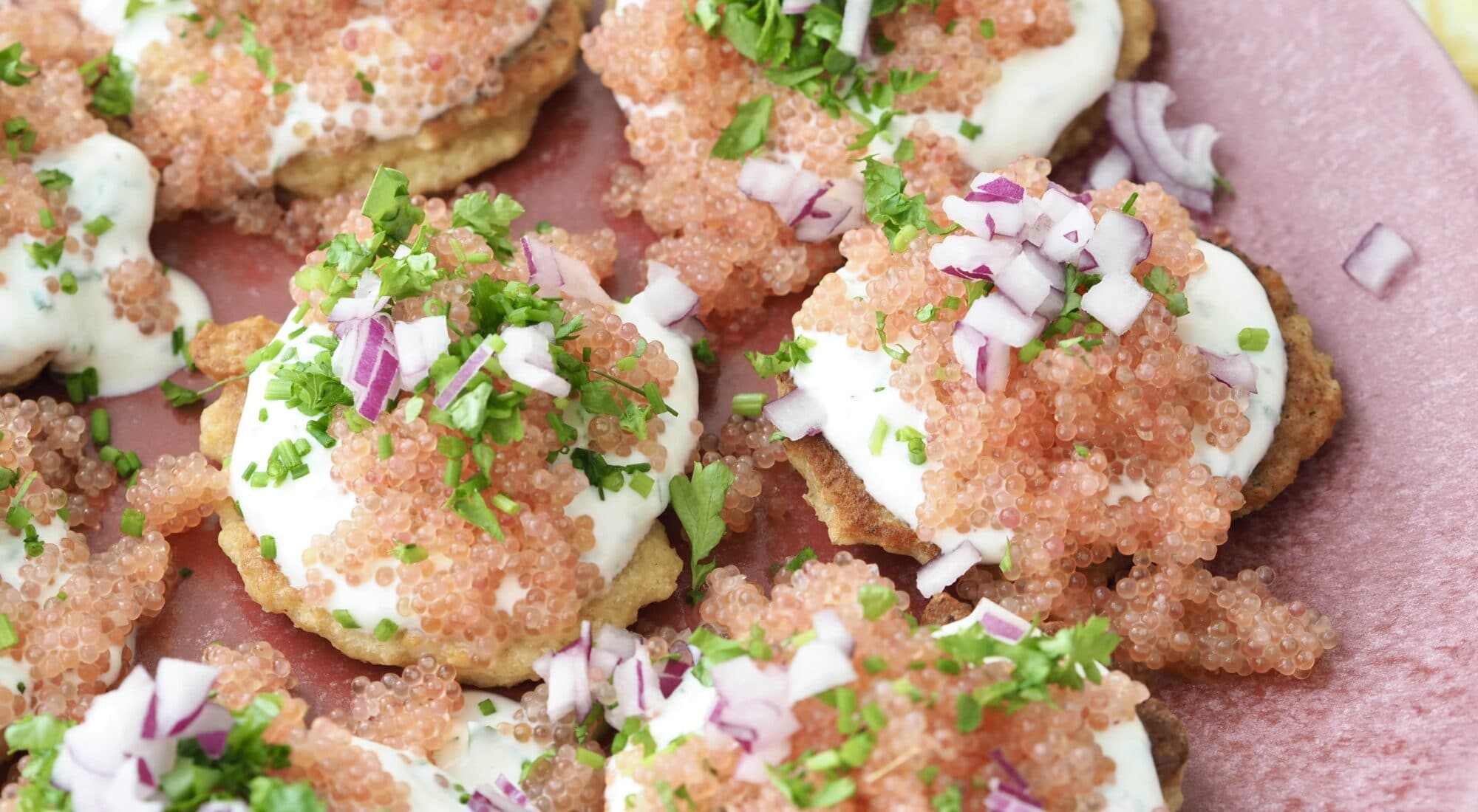 Glutenfri blinis med stenbiderrogn