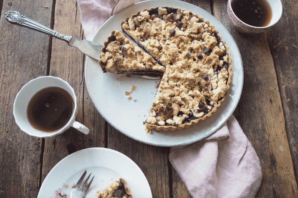 Brombærtærte med mandel crumble // Efterårstærte med brombær
